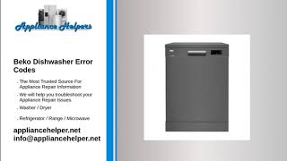 beko dishwasher error code